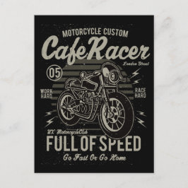 カフェレーサー 仕事もレースも全力疾走 速く走るか、家でゆっくりするか ポストカード