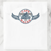 カフェレーサー 楕円形シール (バッグ)