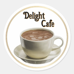 カフェロゴ ラウンドシール