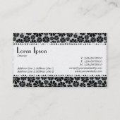 カフェロマの花の柄(金ゴールド) 名刺 (裏面)