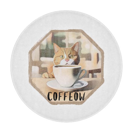 カフェー忙しウのかわいい猫 カッティングボード (正面)