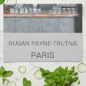 カフェ及びバーのパリタオル キッチンタオル (折り畳み)