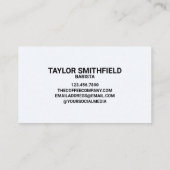 カフェ喫茶店トレンディー名刺 名刺 (裏面)