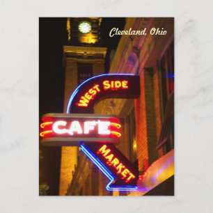 カフェ市場ネオンハガキ(クリーブランド) ポストカード