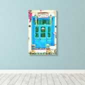 カフェ手書き鉛筆クレヨンアートキャンバスプリント キャンバスプリント (インサイチュ (ウッドフロア))