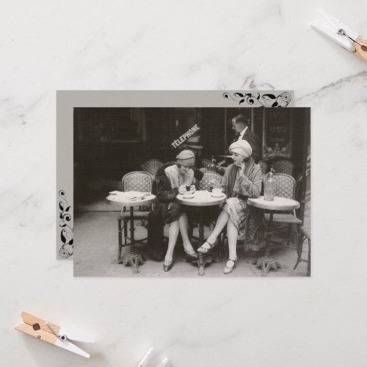 カフェ招待状 (正面/裏面インサイチュ)