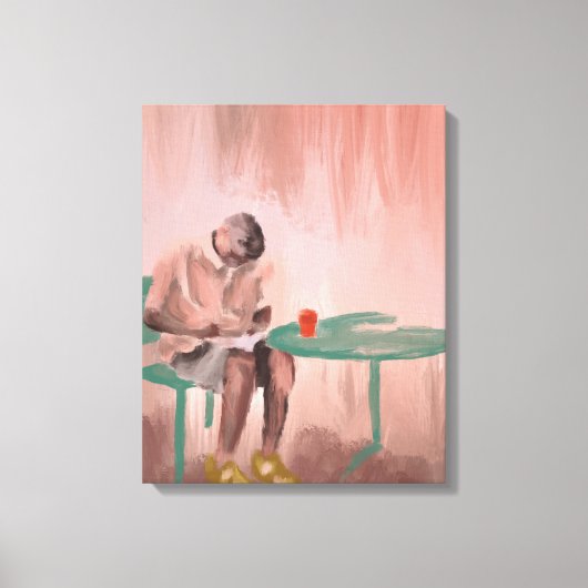 カフェ絵画の キャンバスプリント (正面)