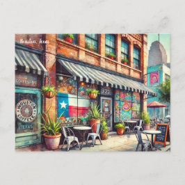 カフェ芸術的インHoustonテキサス州はがき ポストカード