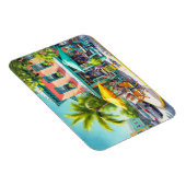 カフェ鍵ウェスト水の色絵を描の マグネット (右側)