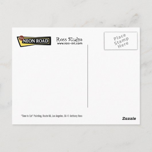 カフェ50のレトロダイナー絵画ズのはがき ポストカード (裏面)