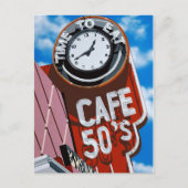 カフェ50のレトロダイナー絵画ズのはがき ポストカード (正面)