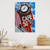 カフェ50's Diner on Historic Route 66ポスター ポスター (キッチン)