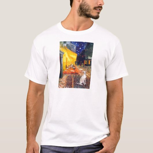 カフェ - イタリアングレーハウンド 5 Tシャツ (正面)