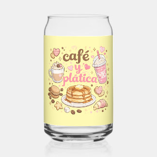 カフェ・イ・プラティカ かわいいアイスコーヒー グラスキャン カップ ガラス缶