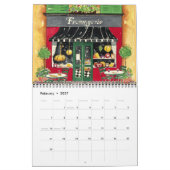 カフェ、カフランスのレンダー カレンダー (2月 2027)