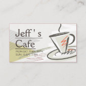 カフェ/コーヒーショップ 名刺 (正面)