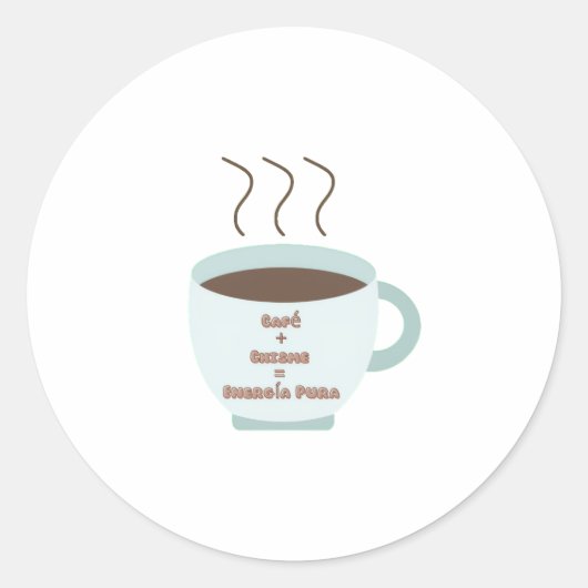 カフェ+チスメ=エナジーアプラ🌶ヒスパニック伝統 ラウンドシール (正面)