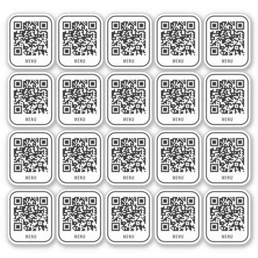 カフェ テーブル QRコード シール | デジタルメニュー スキャン (正面)