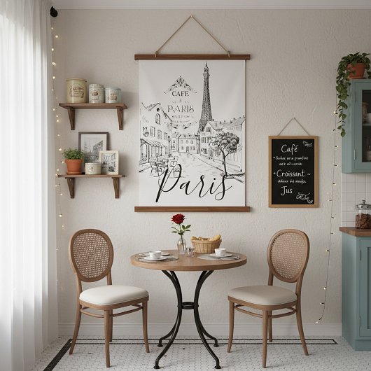 カフェ パリス 吊り下げ型タペストリー