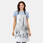 カフェ・パリ エプロン (着用した状態)