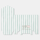 カフェ・ベベ ミント ストライプ コーヒー テーマ ベビーシャワー フェイバーボックス (見開き)