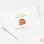 カフェ・ベーカリー小規模企業に感謝のラベル スクエアシール (封筒)