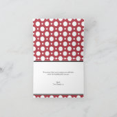 カフェ メルローレッド ドット柄 感謝カード ポルカドット (内部)