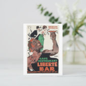 カフェ リベルテ バー, ハンガリー, 1918 ヴィンテージ ポストカード (スタンド正面)