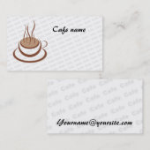 カフェ 名刺 (正面/裏面)