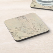 カフェ(紙の鉛筆及びインク) コースター (左側)