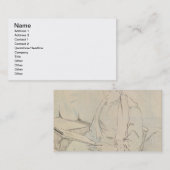 カフェ(紙の鉛筆及びインク) 名刺 (正面/裏面)