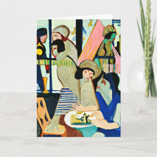 カフェ、絵画ズバイErnst Ludwig Kirchner カード