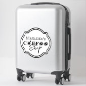 カフェ/自宅用カスタマイズ可能コーヒーショップロゴ シール (スーツケース)