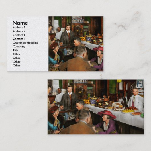 カフェ – 誘惑1915 名刺 (正面/裏面)