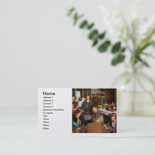 カフェ – 誘惑1915 名刺 (スタンド正面)