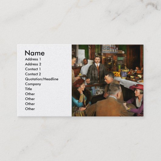 カフェ – 誘惑1915 名刺 (正面)