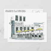 カフェ(Galveston,TX) ポストカード (正面/裏面)