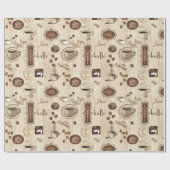 カフェ!  Kaffe!  コーヒー! ラッピングペーパー (フラット)