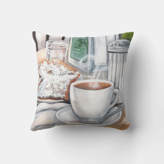 カフェau LaitおよびBeignetsの枕 クッション (裏面)