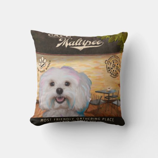 カフェMaltipoo クッション (正面)