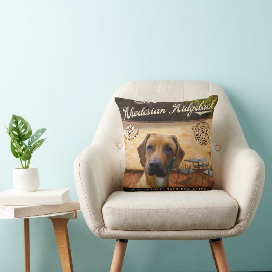 カフェRhodesian Ridgeback クッション (椅子)