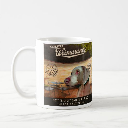 カフェWeimaraner コーヒーマグカップ (左)