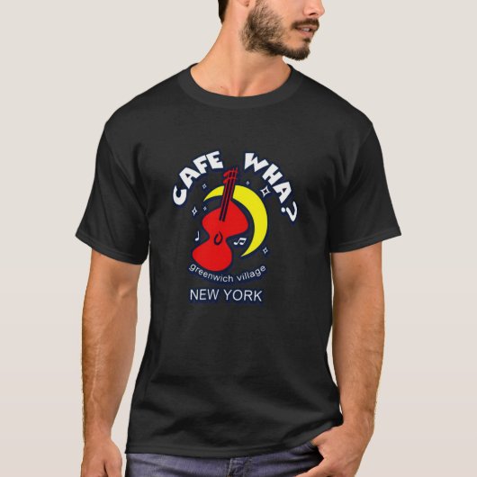 カフェWHA THE NEW YORK CITYフォークミュージックシーン Tシャツ (正面)