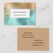 カフエレガントェラテ&ターコイズ 名刺 (正面/裏面)