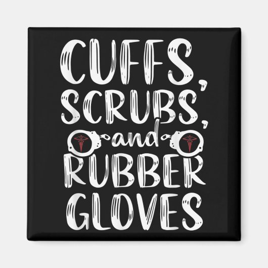 カフス矯正ナースRN刑務所看護医療 マグネット (正面)