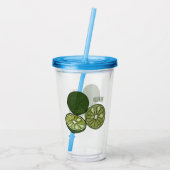 カフフィアライム漫画イラストレーション アクリルタンブラー (裏面)