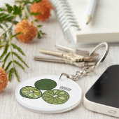 カフフィアライム漫画イラストレーション キーホルダー (正面右)