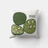 カフフィアライム漫画イラストレーション クッション (裏面)