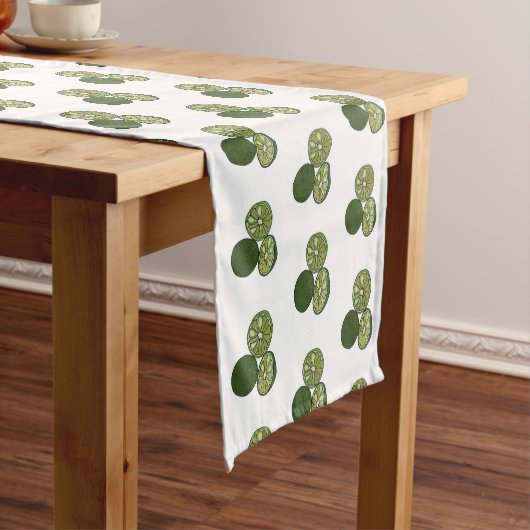 カフフィアライム漫画イラストレーション ショートテーブルランナー (インサイチュ)