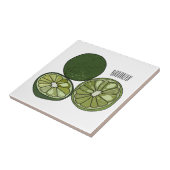 カフフィアライム漫画イラストレーション タイル (側面)